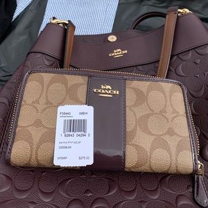 Authentic Burgandi Coach Purse and Wallet